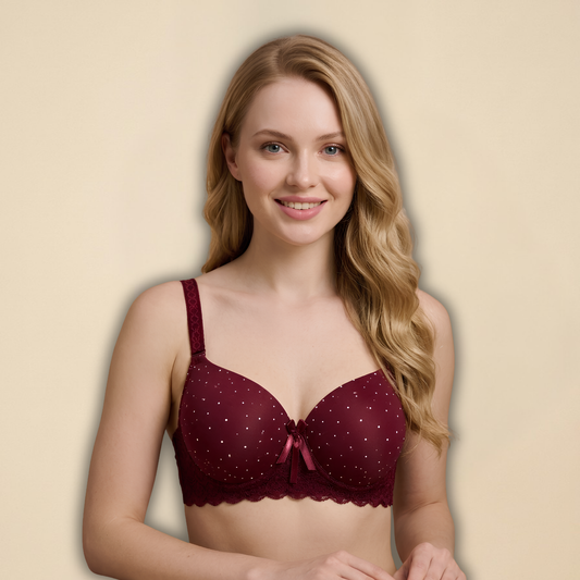 Inner Bazar blush dot padded bra - color options