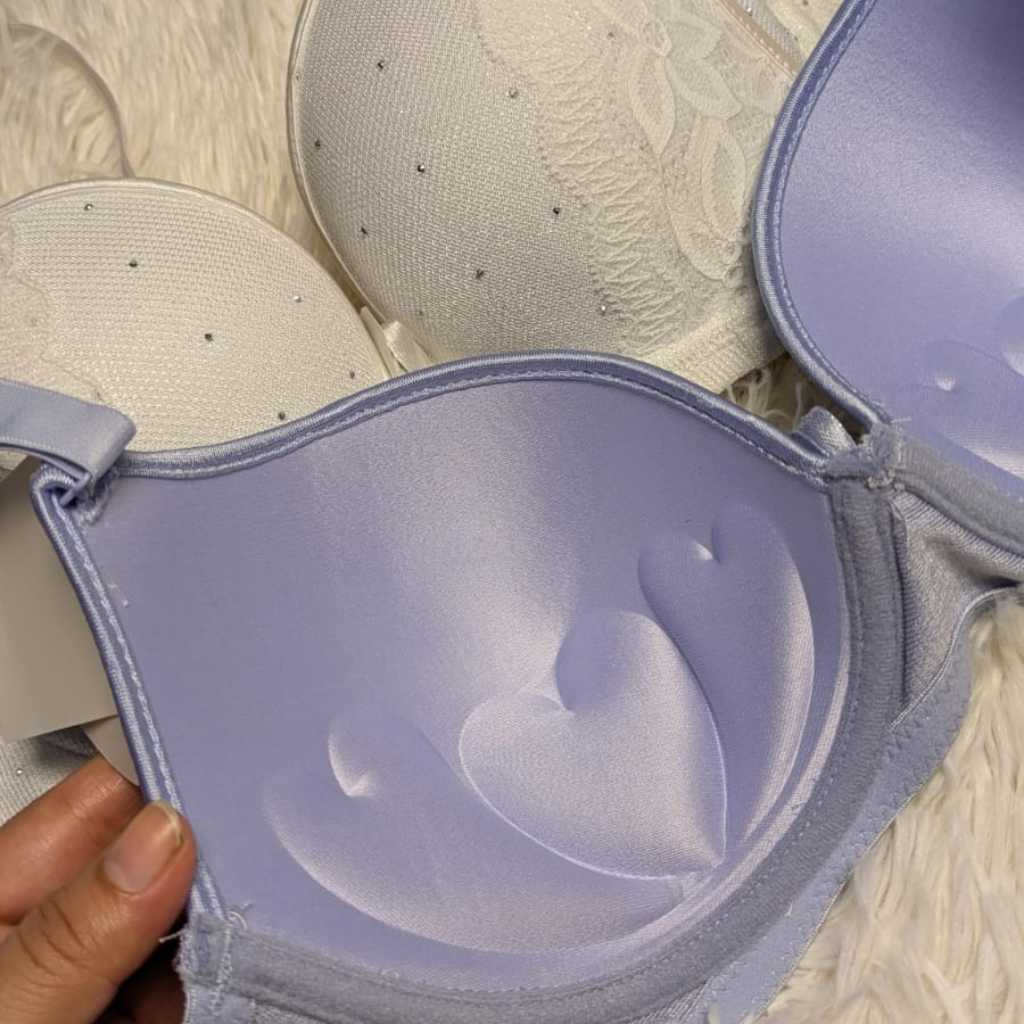Ivory Bow Detail Lace Bra