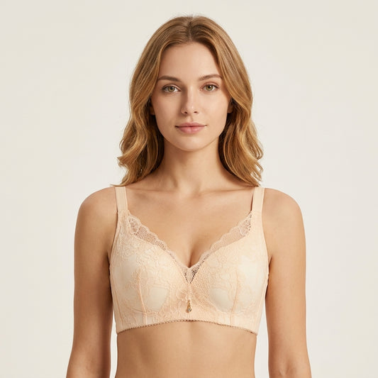 Midnight Bloom Lace Support Bra