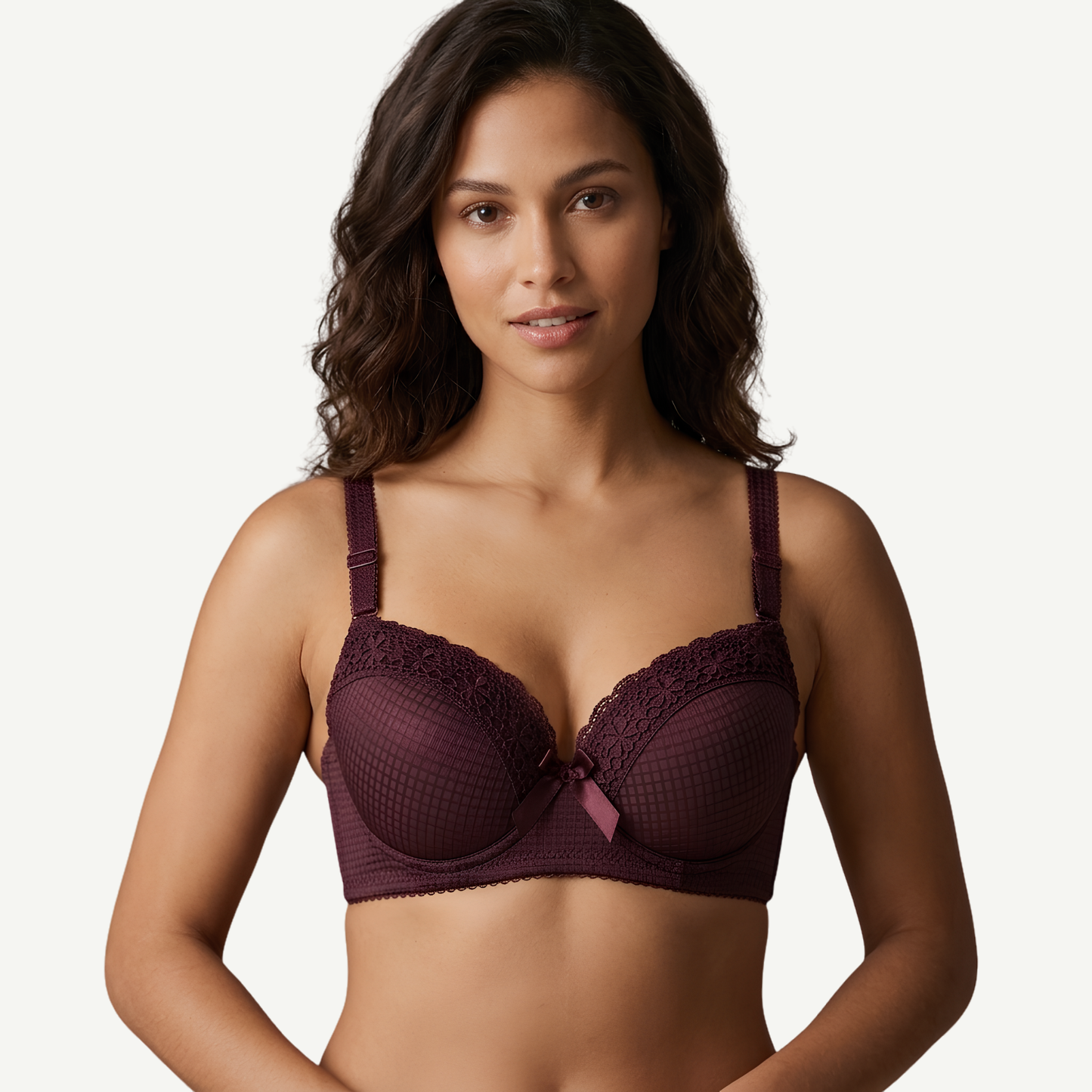 Inner Bazar elegant lace mesh bra - front view
