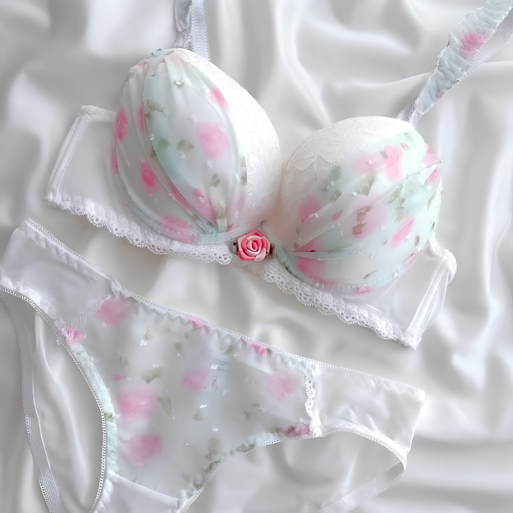 Blush Floral Lace Bra & Panty Set (WP Set)