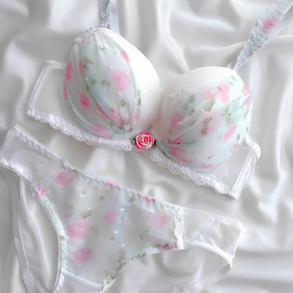 Blush Floral Lace Bra & Panty Set (WP Set)