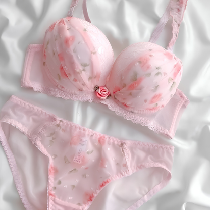 Blush Floral Lace Bra & Panty Set (WP Set)