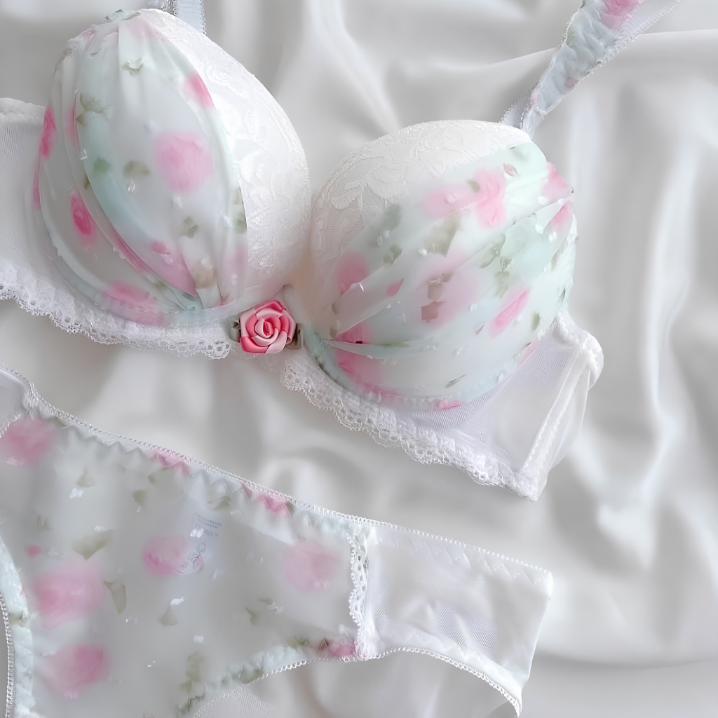 Blush Floral Lace Bra & Panty Set (WP Set)