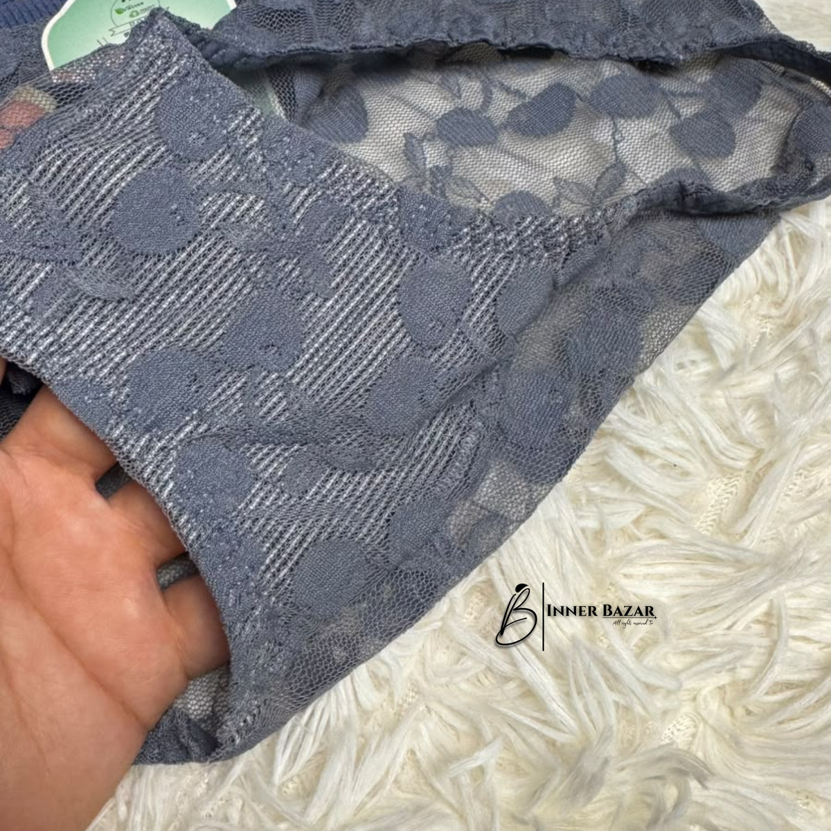 Women’s High-Waisted Floral Lace Brief Panties – Full Coverage
