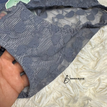 Women’s High-Waisted Floral Lace Brief Panties – Full Coverage