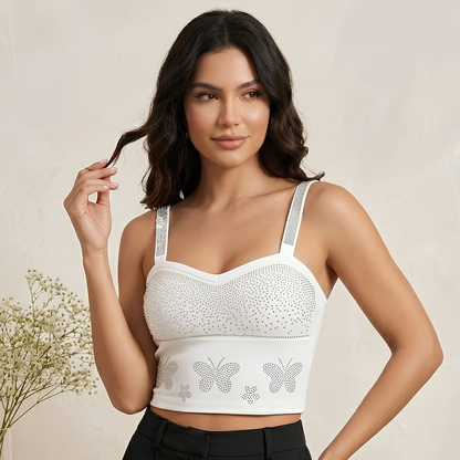 Inner Bazar rhinestone butterfly camisole - color option 3
