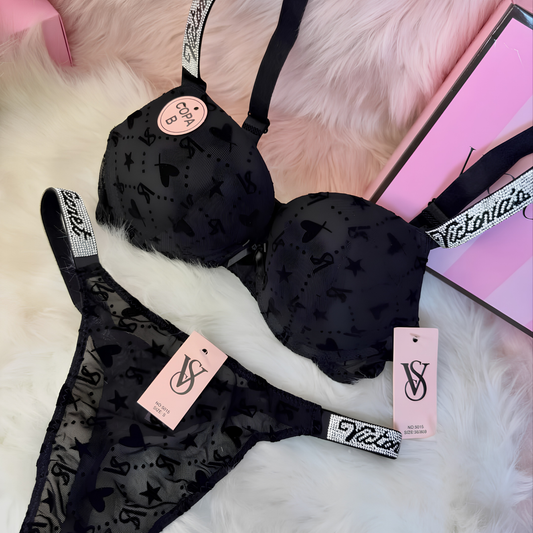 Inner Bazar lace bra set - front view