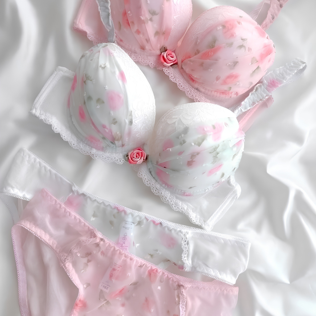 Blush Floral Lace Bra & Panty Set (WP Set)