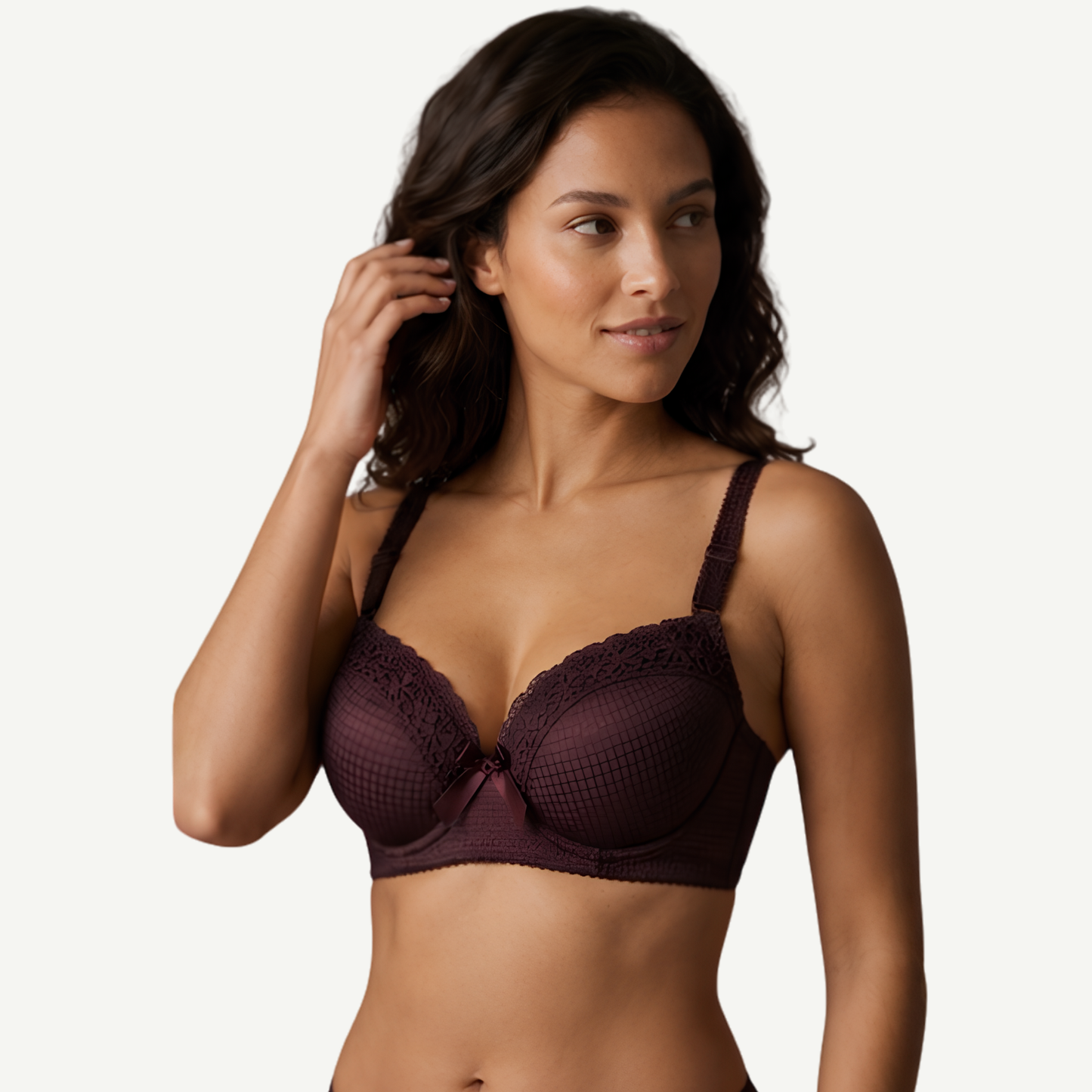 Inner Bazar elegant lace mesh bra - back view