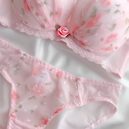 Blush Floral Lace Bra & Panty Set (WP Set)