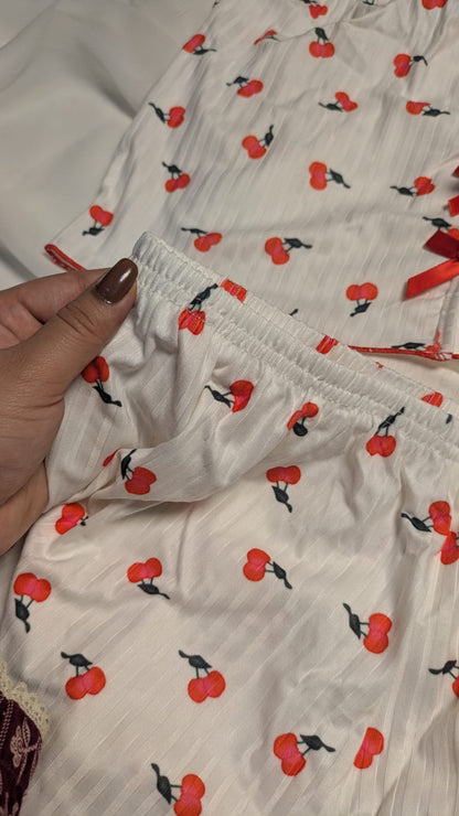 Inner Bazar heart print cami shorts night suit - worn by model 3