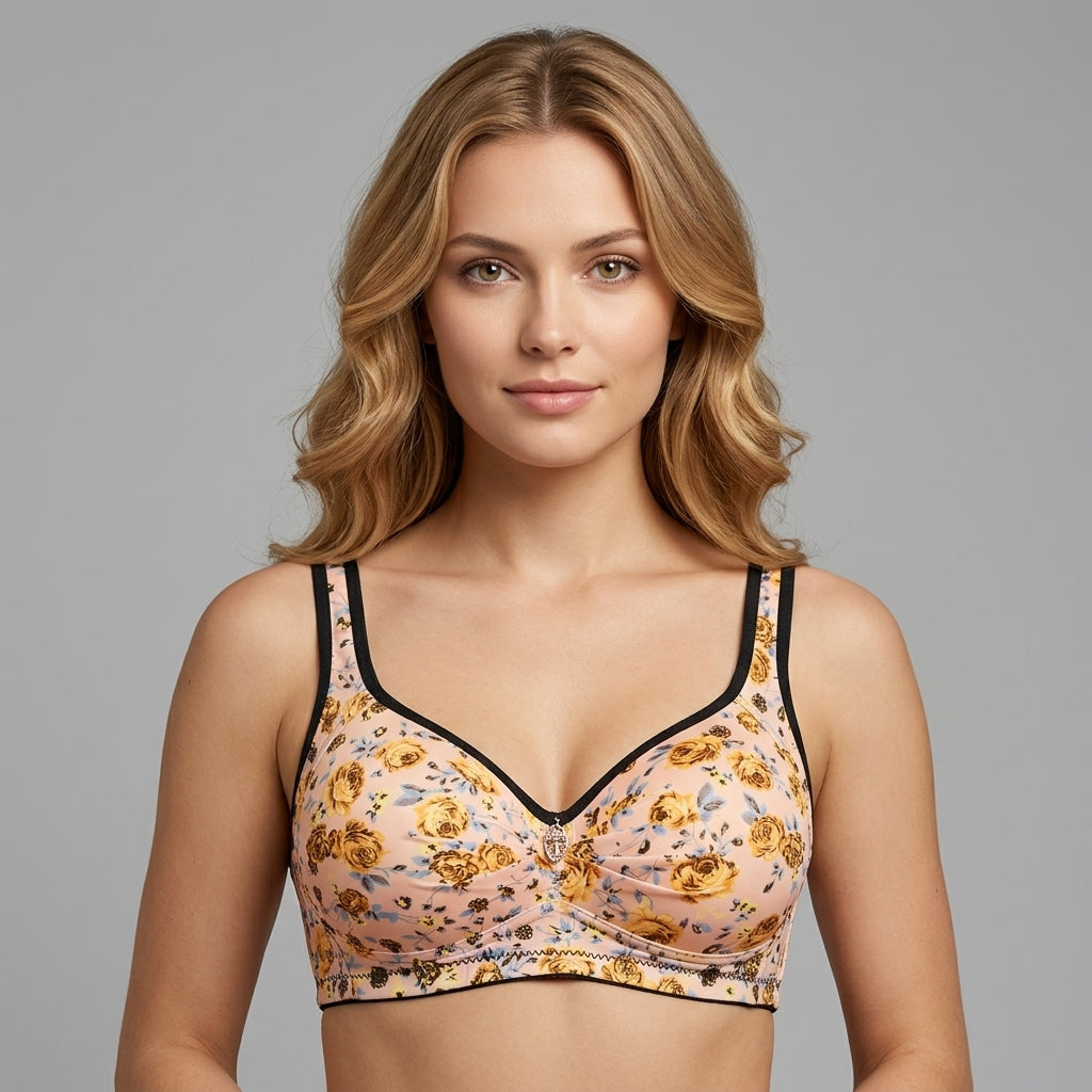 Bloom Floral Print Bra