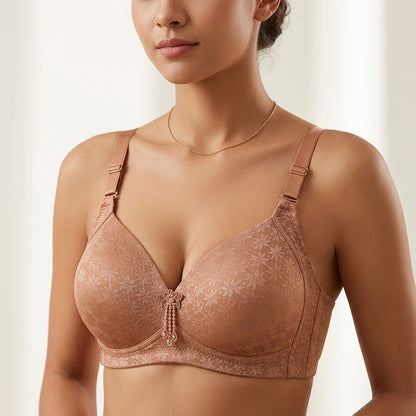 Elegant Floral Print Padded Bra