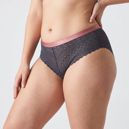 Women’s Lace Hipster Panty with Contrast Waistband
