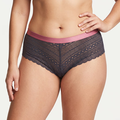 Women’s Lace Hipster Panty with Contrast Waistband
