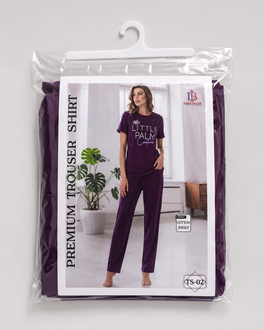 Inner Bazar little palm cotton night suit - worn by model