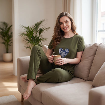 Green Comfort Night Suit