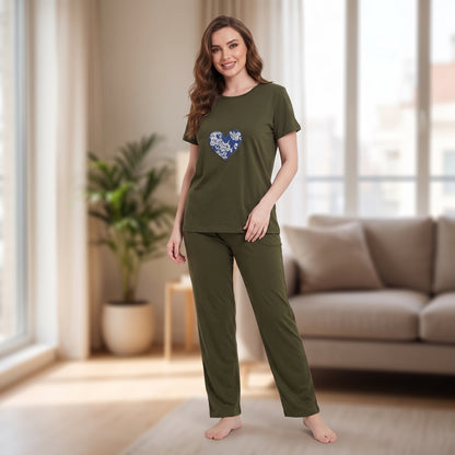 Green Comfort Night Suit
