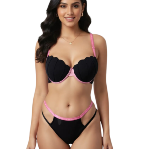 Shell-Sculpt Ribbed Lingerie Set-Inner Bazar