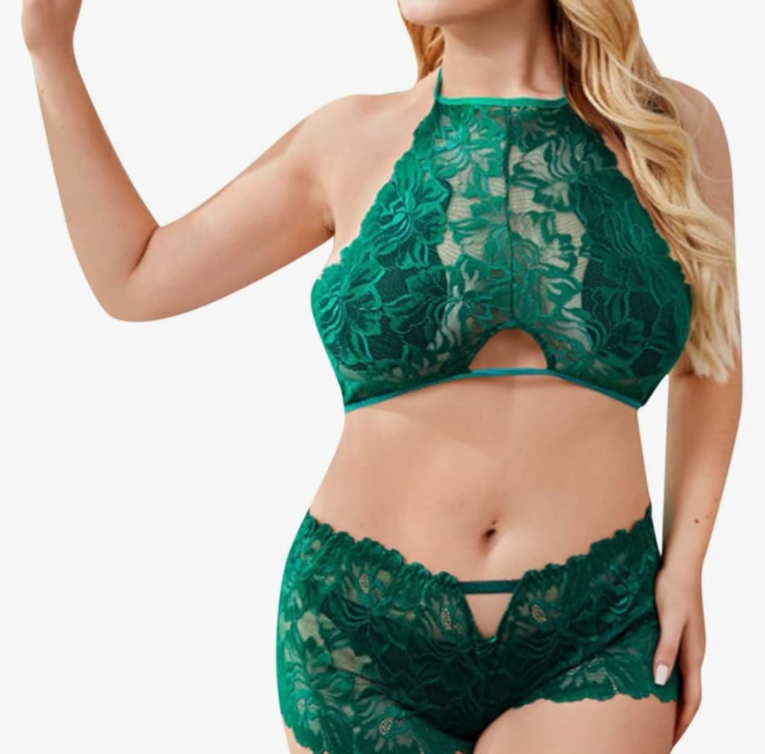 High-Neck Bralette & Cheeky Cut-Out Underwear - Image 2