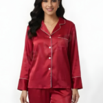 Premium Women’s Satin Silk Pajama Set-PJs By Inner Bazar