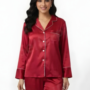 Premium Women’s Satin Silk Pajama Set-PJs By Inner Bazar