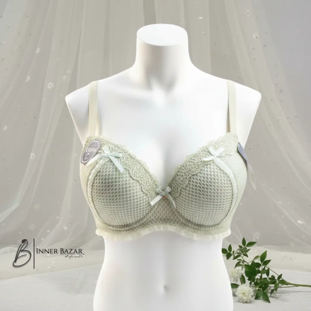 Frill Straps Lace Bra with Soft Pad | Inner Bazar - Image 5
