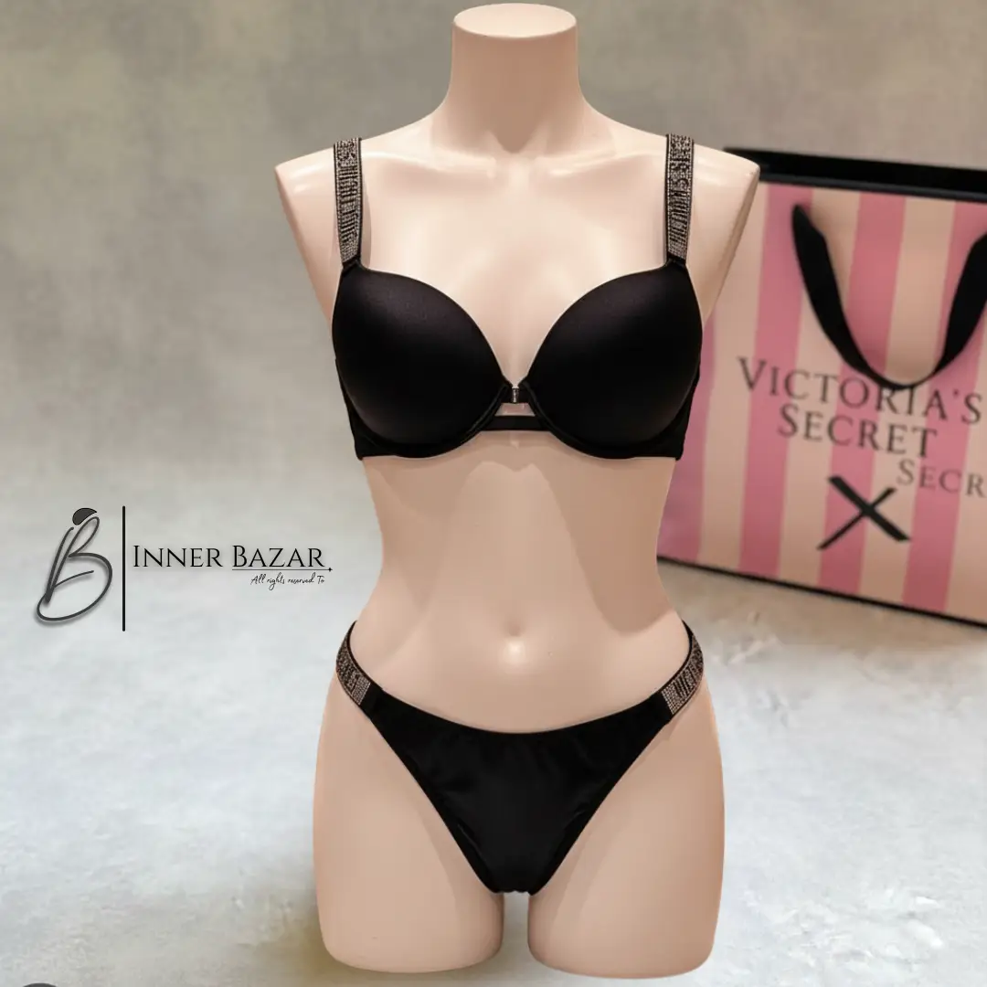 Victoria’s Secret Rhinestone Bra & Panty Set Luxury Padded Lingerie - Image 4