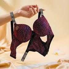 Moon Light Padded Bra & Matching Panty Set – Full Coverage Glitter Design - Image 3