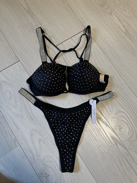 Moon Light Padded Bra & Matching Panty Set – Full Coverage Glitter Design - Image 2